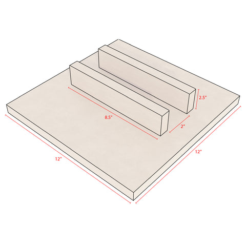 diagram yang menunjukkan stand do-it-yourself menggunakan kayu bekas